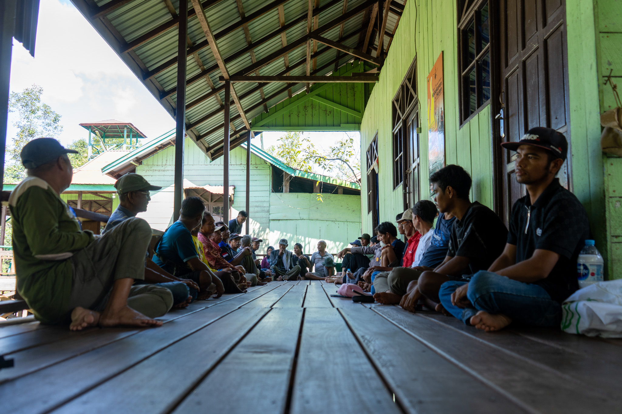 Photo 6. Scene from the one-day meeting at the Mangkok Resort lodging facility, Sebangau National Park.