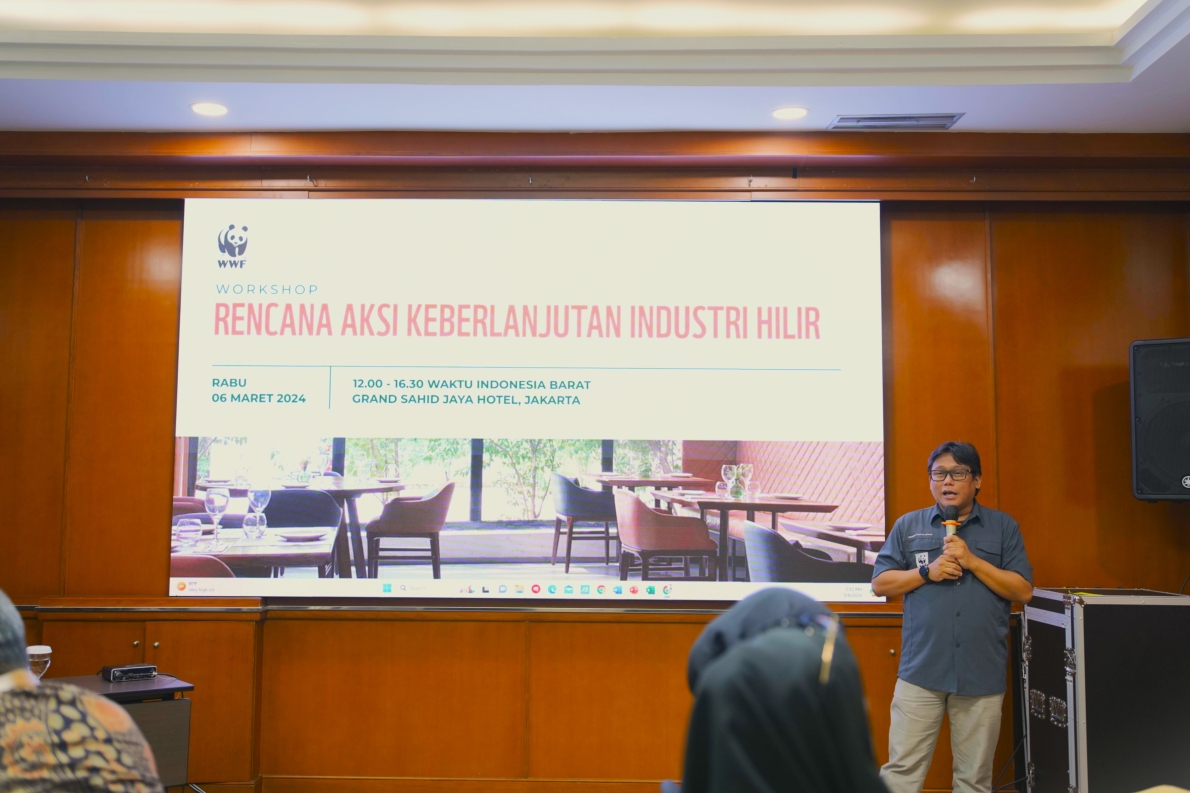Irfan Bakhtiar, Direktur Climate & Market Transformation saat sambutan