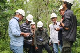 Land cover data collection trial at the site of PLN's renewable energy project plan